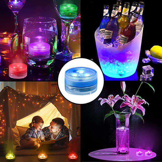 Remote-Controlled LED Waterproof Multi-Color Light for Diving, Fish Tanks, Vases, Candles, Tea Lights, and Pumpkins