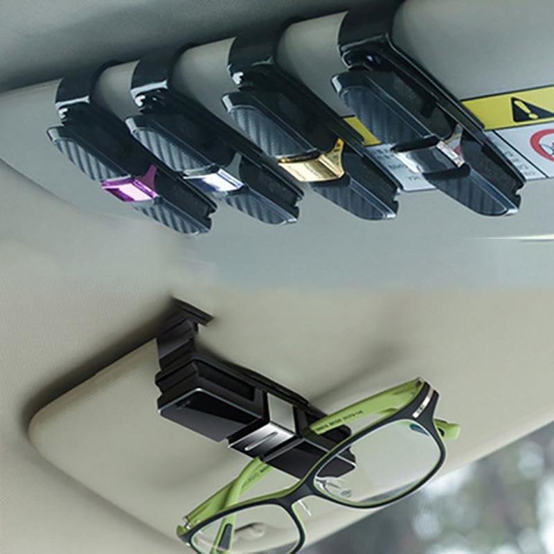 1Pc Glasses Holder For Car Sun Visor Sunglasses Clip Card Ticket Holder Clip