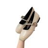 [The same style as Grape Mom] 35mm inner height increase~ super soft French square buckle flat ballet shoes women's Mary Jane single shoes