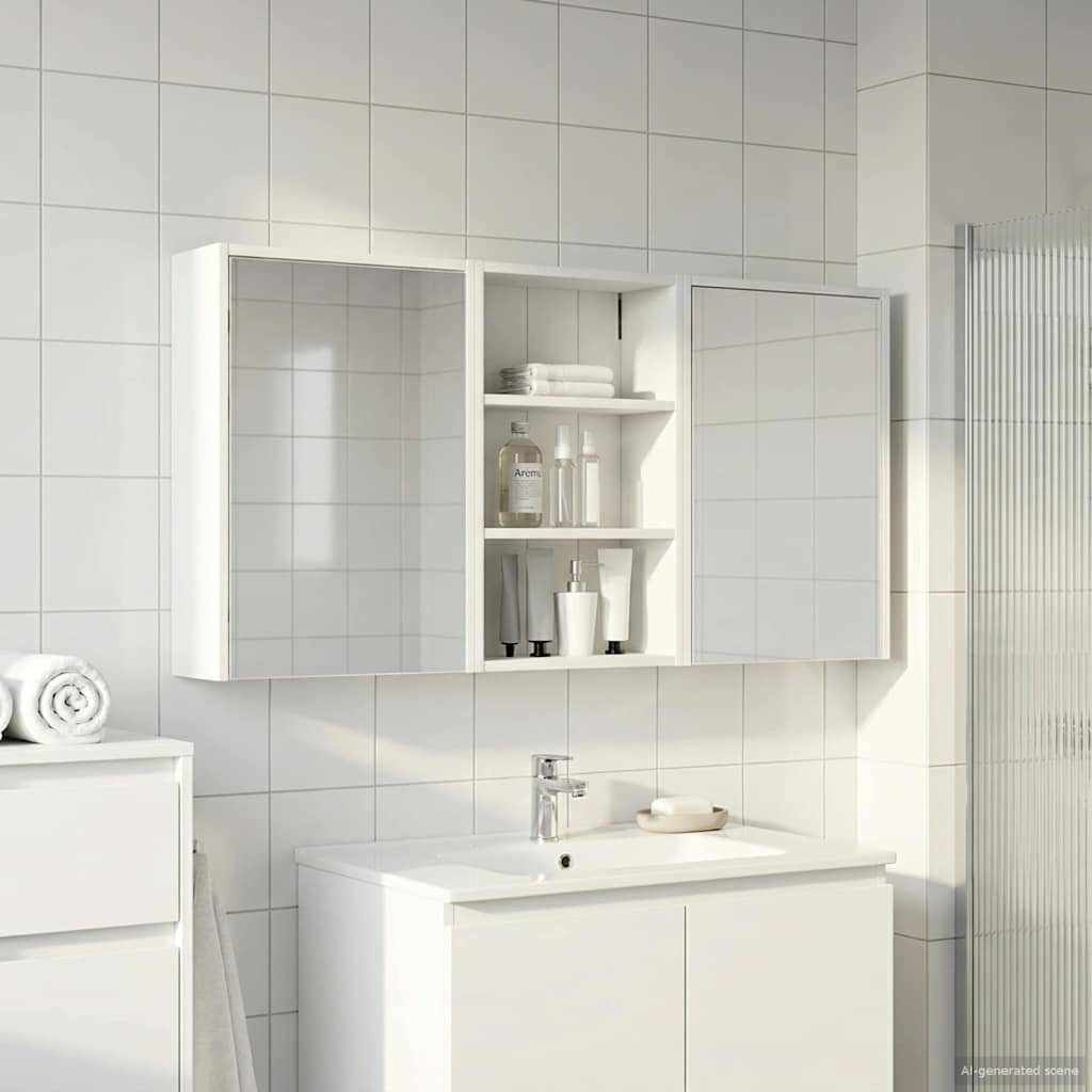 Bathroom Cabinet Set 3 pcs 126 x 16 x 62.5 cm Engineered Wood