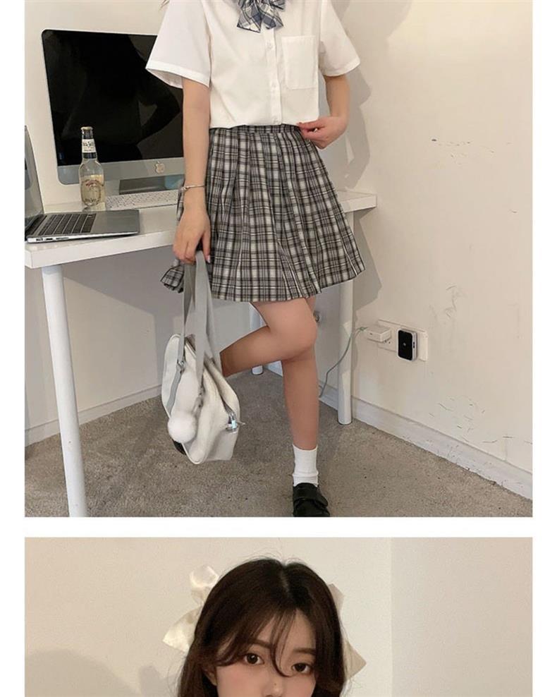 Original Short Sleeve White JK Uniform Shirt with Pointed Collar