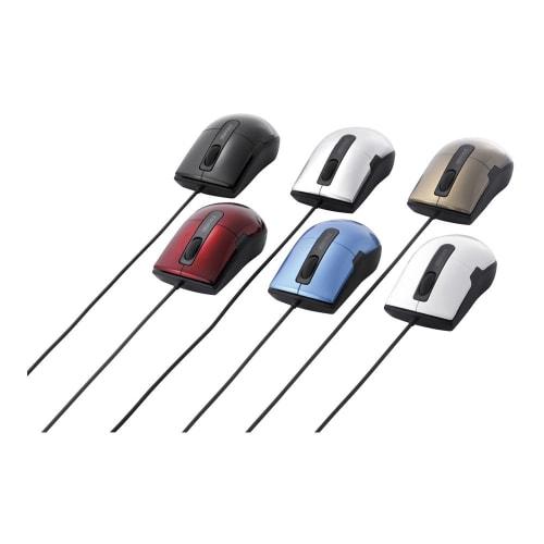 BUFFALO Wired BlueLED Mouse Silencioso/3 Botões/Tamanho S Preto BSMBU26SSBK