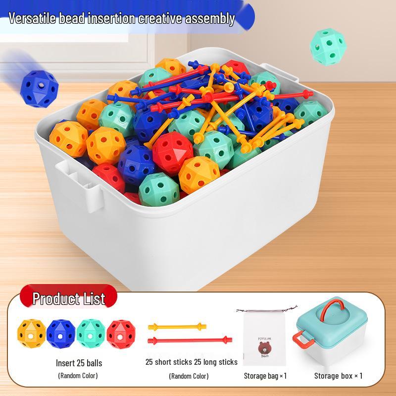 3D Interlocking Beads: Spatial Geometry Building Blocks for Kids