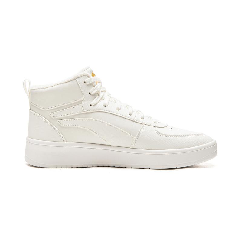 Men's Sneakers Li-Ning Skate Shoes Men's High-top Mist White (Fleece-Lined)