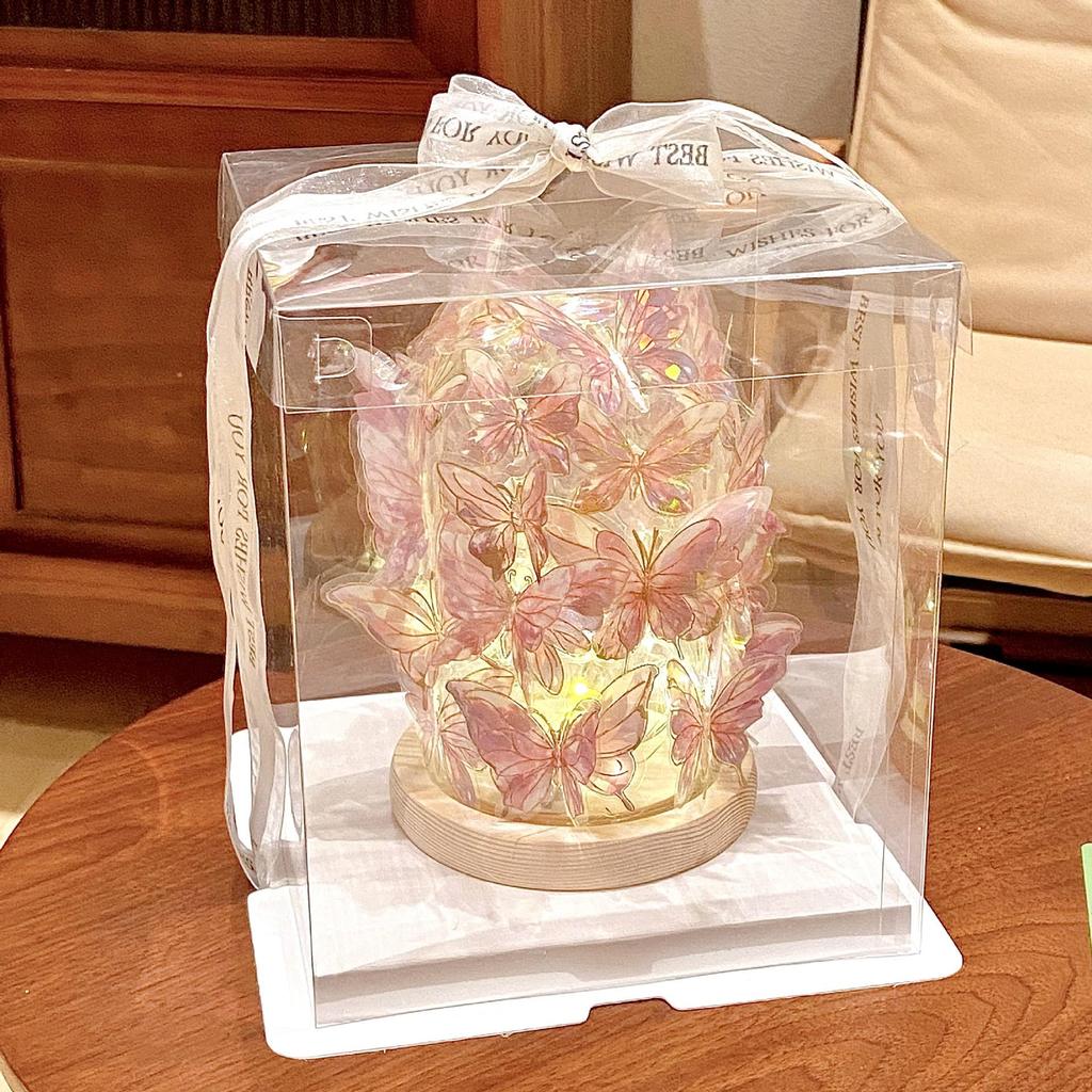 Luminous Butterfly Night Light Ornament - Ancient Style for TV Cabinet or Desk Decor