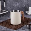 304 Stainless Steel Coffee Milk Frothing Pitcher with Scale Milk Foam Cup  Kitchen Island