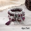 Bohemian bracelet creative tassel multi-layer beaded bracelet