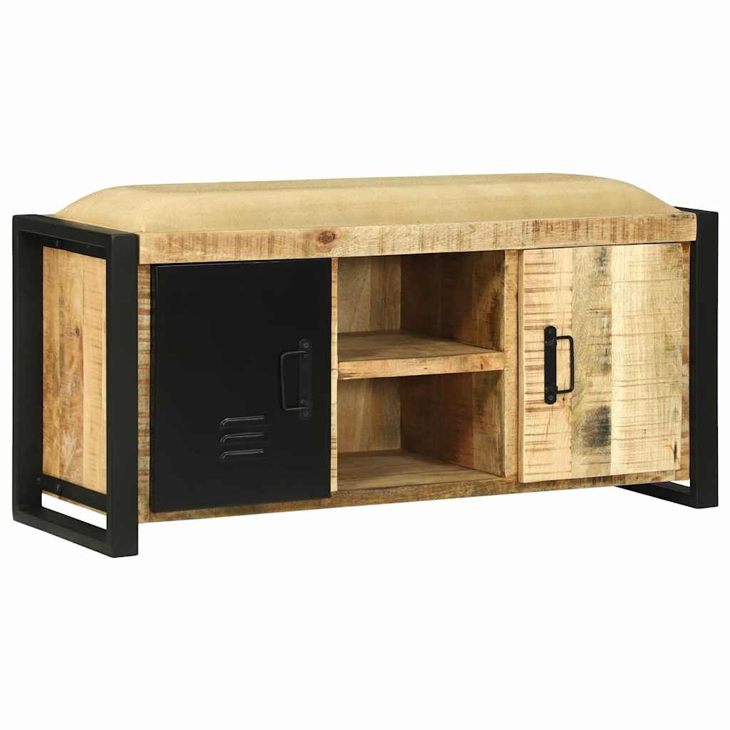 Bench Cabinet Brown 100 X 35 X 50 Cm Solid Mango Wood