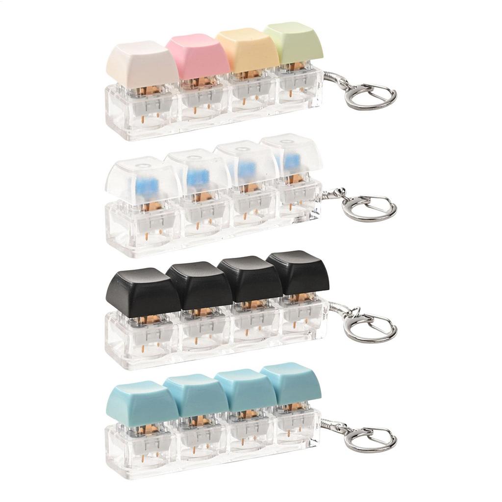 Tastatur Fidget Stressabbau Fingerspitzentaste Leiser Tasten-Klicker Fidget Spielzeug Schlüsselanhänger Geburtstagsgeschenk für Erwachsene Jungen Mädchen
