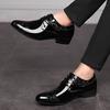Patent Leather Mens Dress Shoes Men's Lace Up Oxfords Wedding Shoes Office Suit Mens Casual Shoes Luxury Italian Plus Size