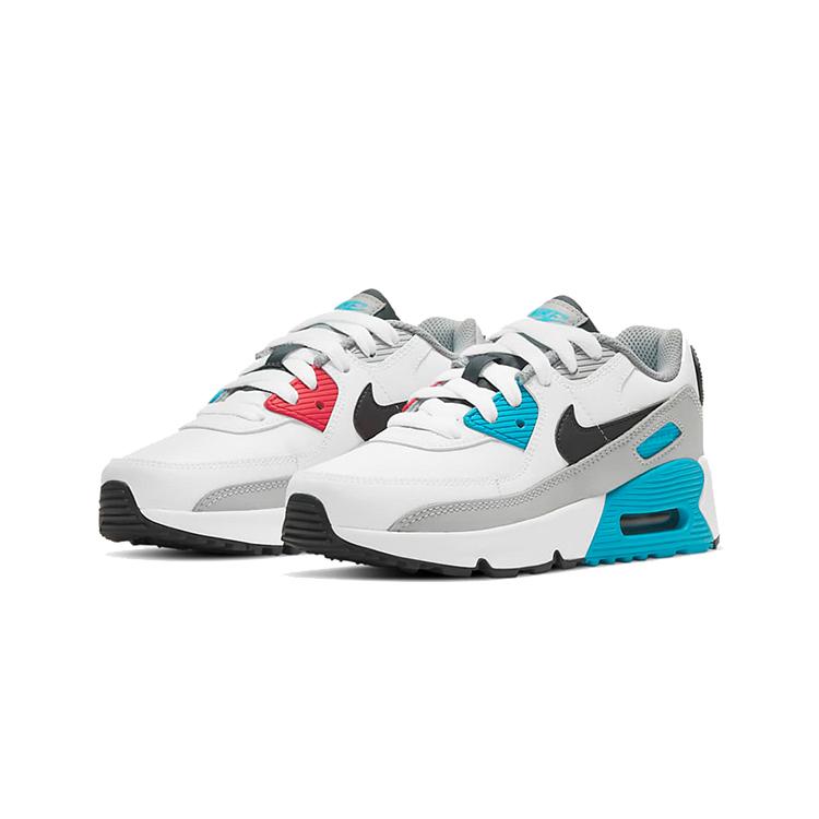 Nike Zapatillas Lifestyle Clásicas Air Max 90 para Niños Blancas Azules Rojas Niños de 3 a 7 Años CD6867-108