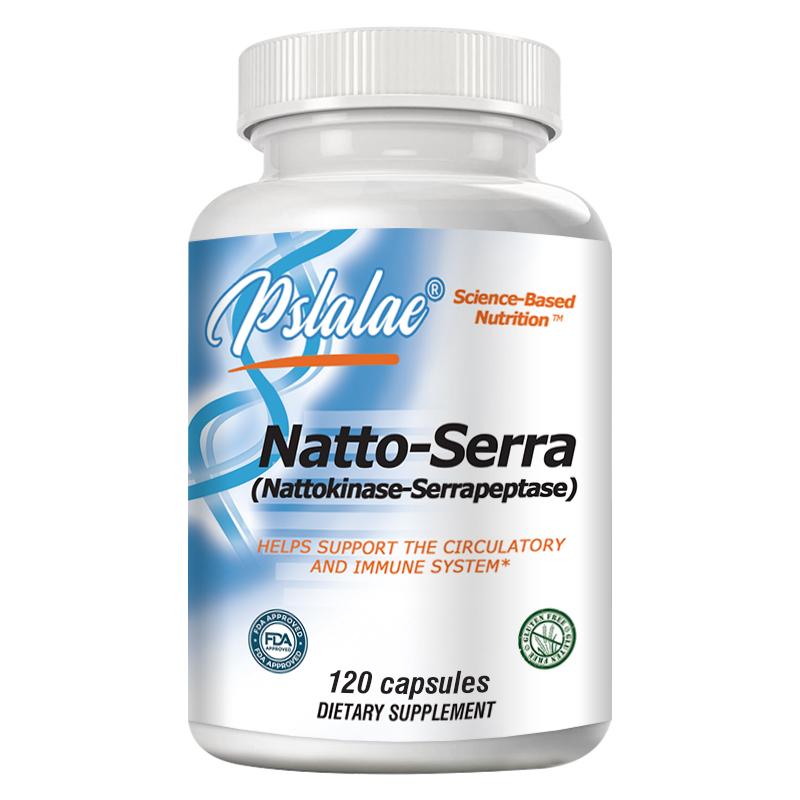 Le capsule integratori alimentari Natto-Serra aiutano a supportare la sana circolazione sanguigna e il sistema immunitario.