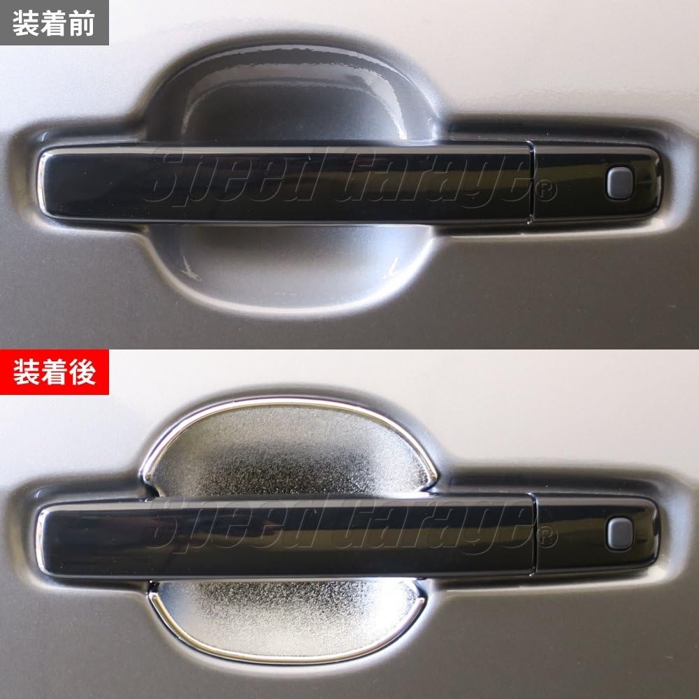 Speed Garage Door Knob Handle Protector Cover Garnish Silver ABS Resin Dress-Up Custom Part for Mitsubishi Delica Mini