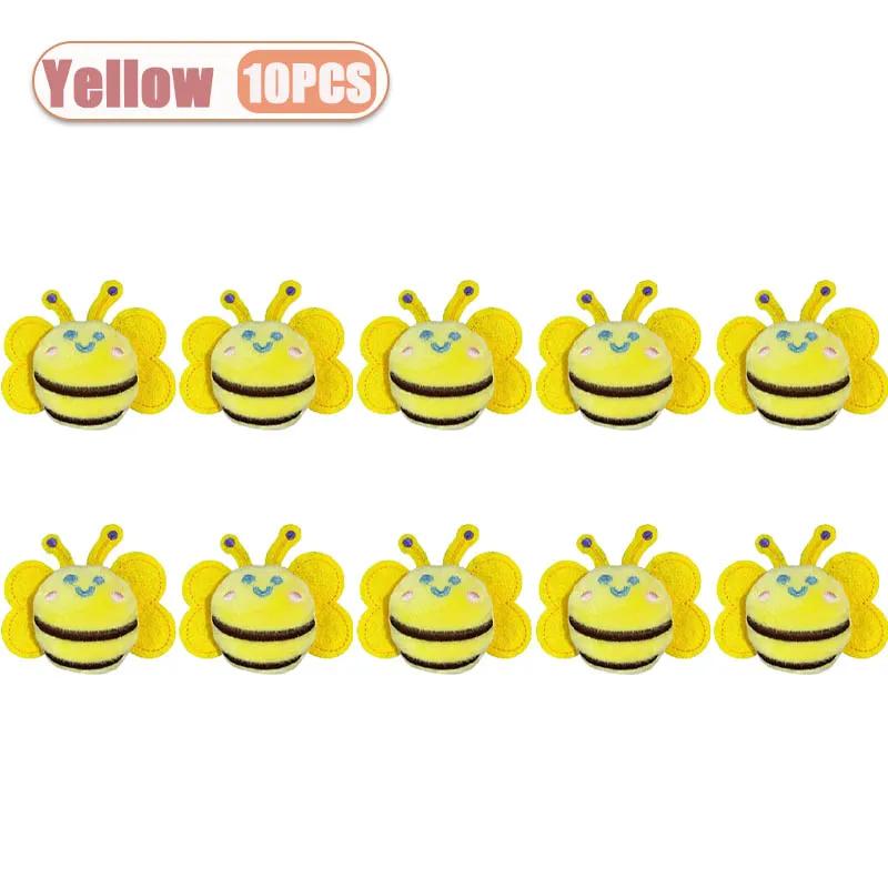 1-20PCS Cute Plush Bee Keychain Cartoon Keyring Bag Charm for Women Girls Backpack Purse Decor Fluffy Keychain Child Gifts