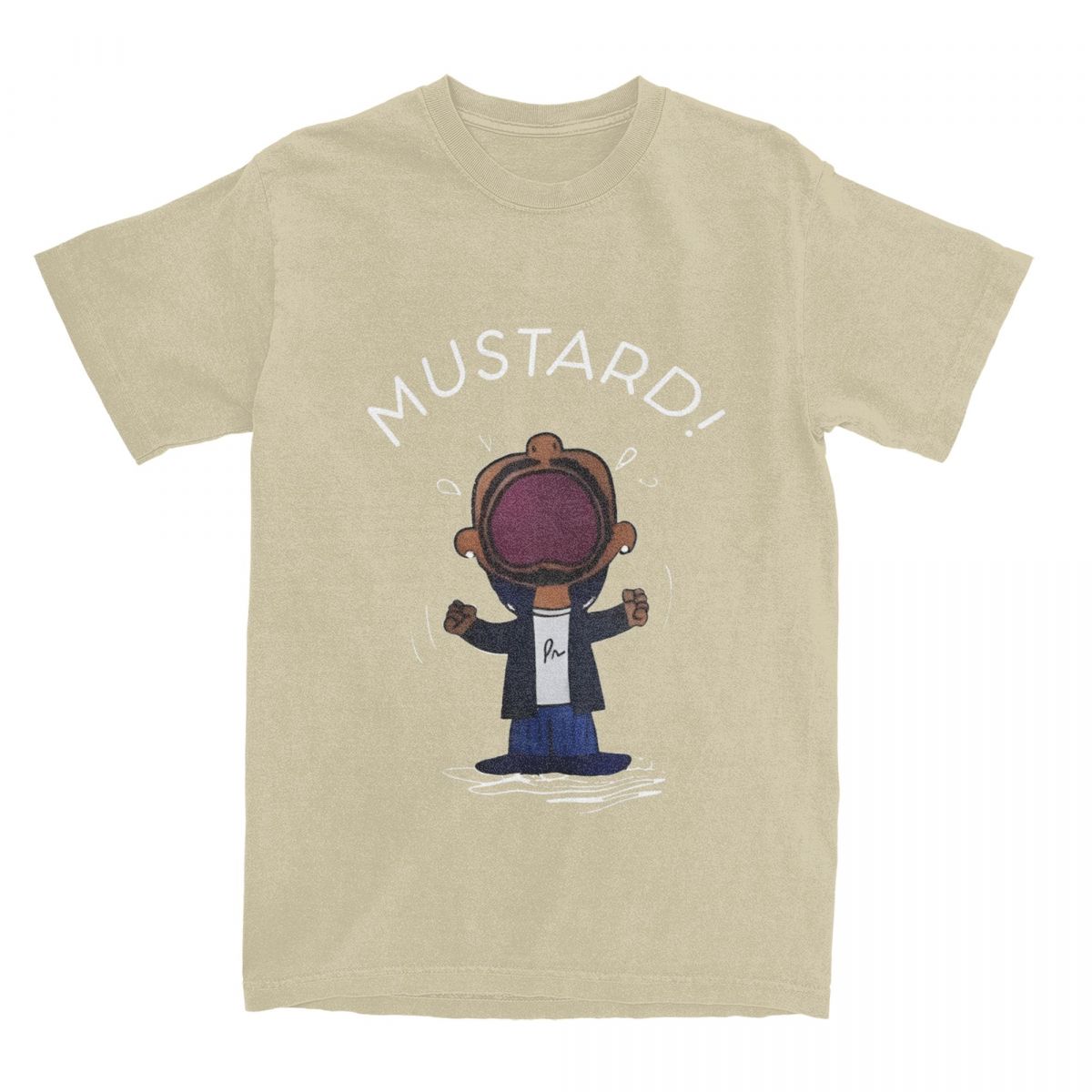 Футболка Кендрик Ламар Пара Горчичный Мем Y2K Базовые Хлопковые Футболки Летние С Круглым Вырезом Хип-Хоп Футболки Повседневная Оверсайз Одежда S