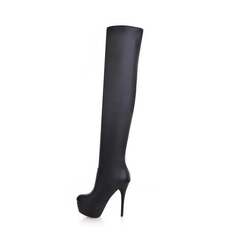 Women Boots 2025 New PU Sexy Over The Knee Long Boots Sexy Thin High Heel Boots Platform Women Shoes Zapatos Mujer Botas Ladies