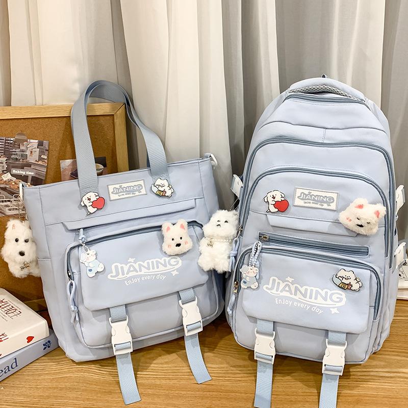 School bag Children's elementary school students Girls Junior high school students High school students Two-piece set Backpack