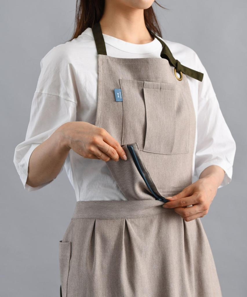 BRUNO Switchron Kitchen Apron with Towel Rack, Salon Apron, Garcon Apron, Ideal for DIY, Outdoor Activities, and Lessons, Women's and Men's, Ash,