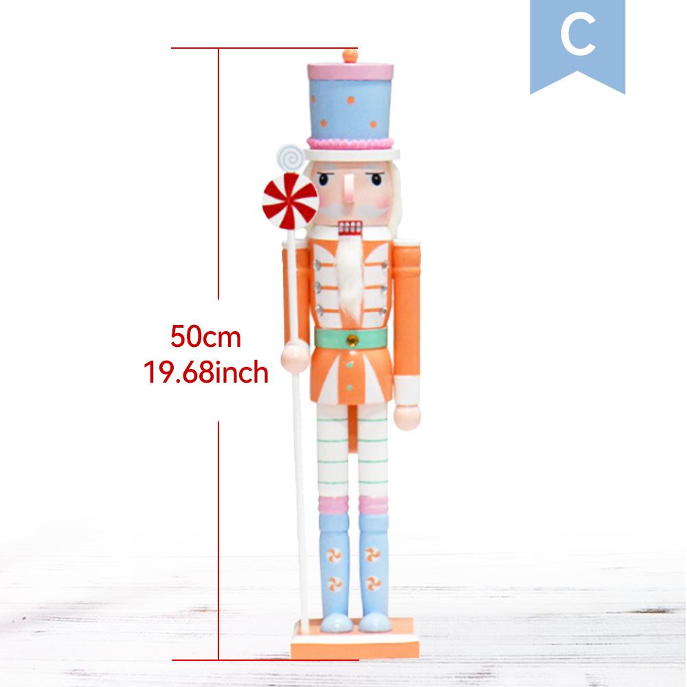 

50CM Christmas Nutcracker Puppet Wooden Handcraft Candy Series Soldier Doll Toy New Year Ornament Home Decoration Childrens Gift