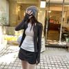 Women's Korean Style Colorblock Zip-Up Cardigan Long Sleeve T-Shirt - Autumn/Winter 2024 Slimming Top