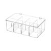 Organizer Coffee Bag Compartment Box with Lid Transparent Flip Top Storage Box  Seasoning
