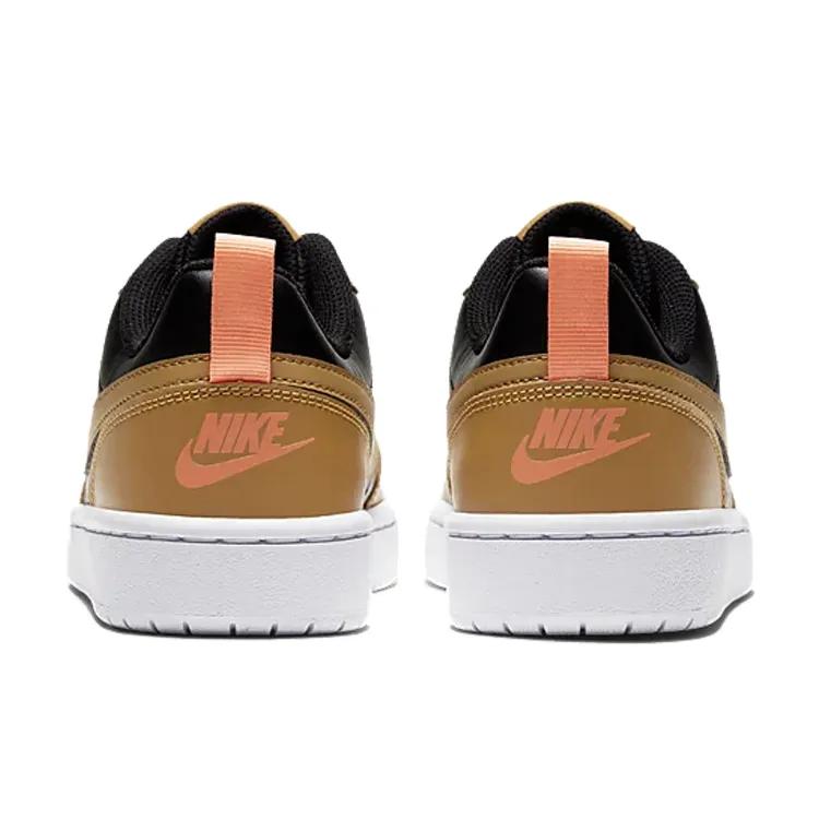 Nike Court Borough Low 2 'Black Orange White' Grade School (Unisex) Kids' Skateboarding Shoes BQ5448 004
