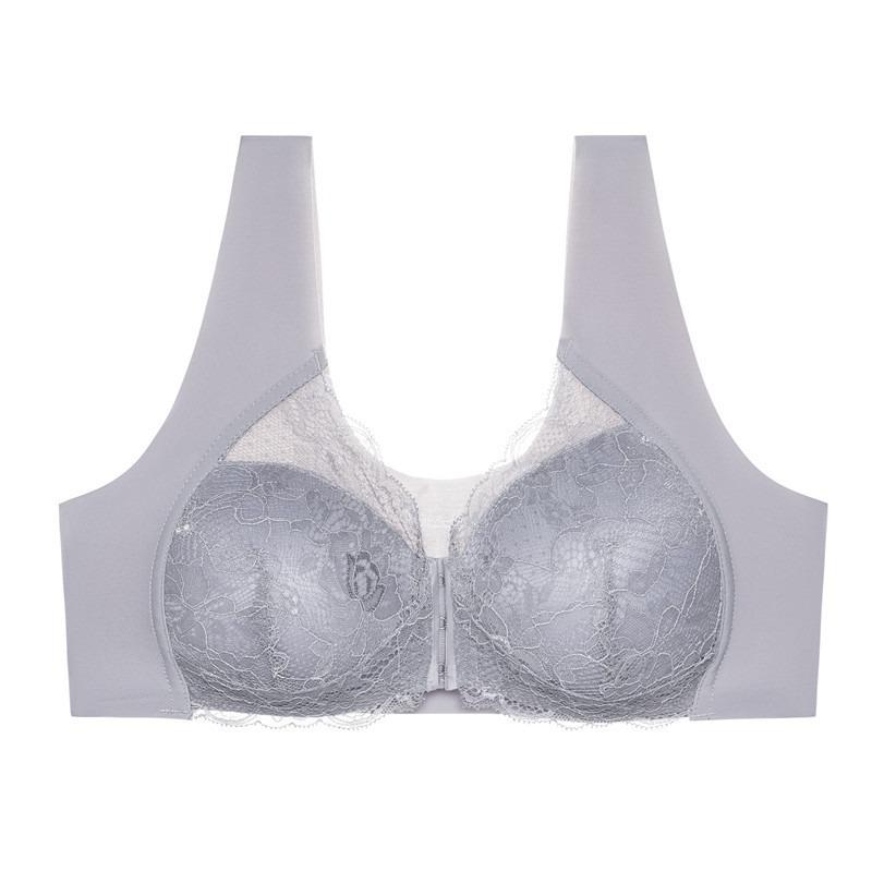 Plus Size Front Buckle Wireless Lace Seamless Beauty Back Shaping Nursing Bra