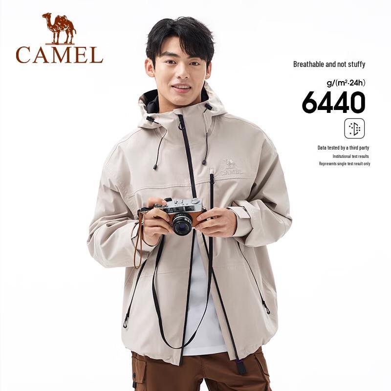 CAMEL Lightweight Windproof Waterproof Hooded Jacket 1078