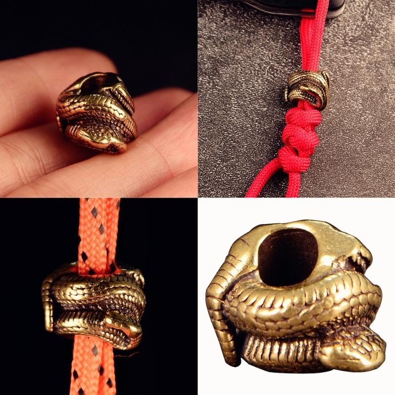 Unique Snake Head Metal Beads Pendant for Paracord and DIY Enthusiasts Jewelry Making Paracord Bead