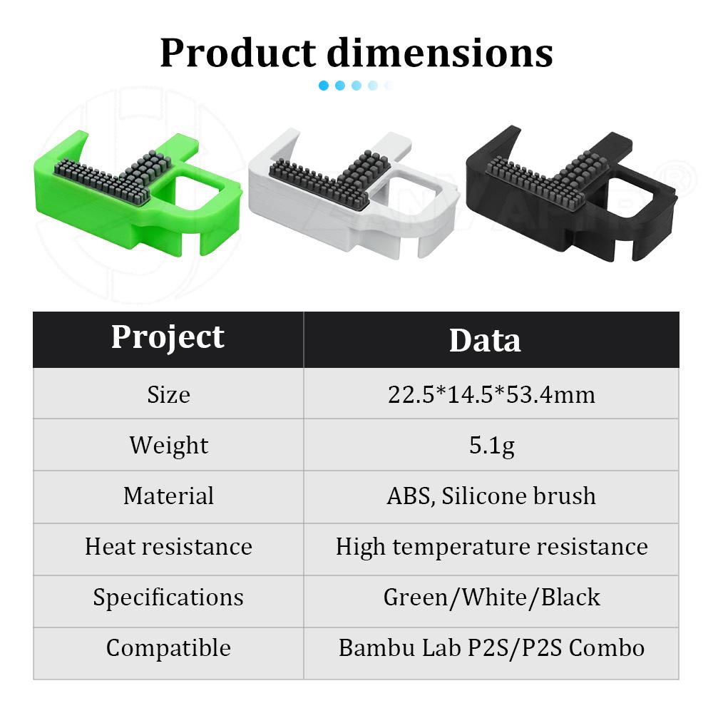 P2S Nozzle Wiper Cleaner Cleaning Tool Quick Install Resistant to High Temperatures For Bambu Lab P2S 3D Printers Accessories