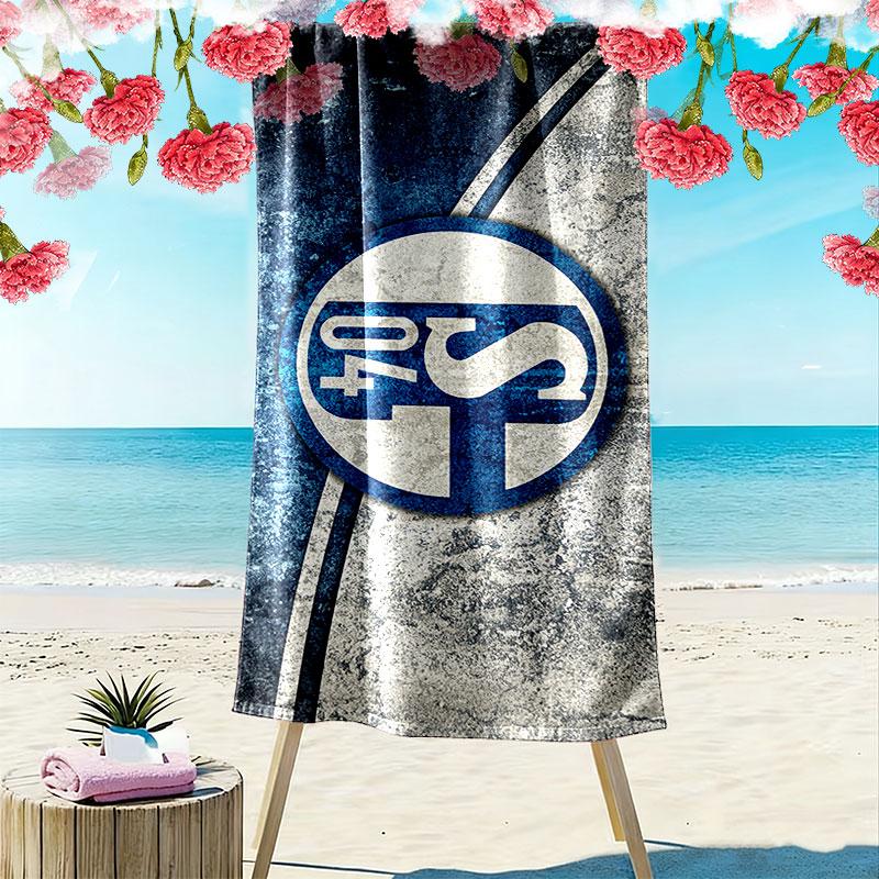 Asciugamano da Spiaggia con Stampa Schalke 04, Asciugamano Grande Morbido ad Asciugatura Rapida per Spiaggia Campeggio Nuoto