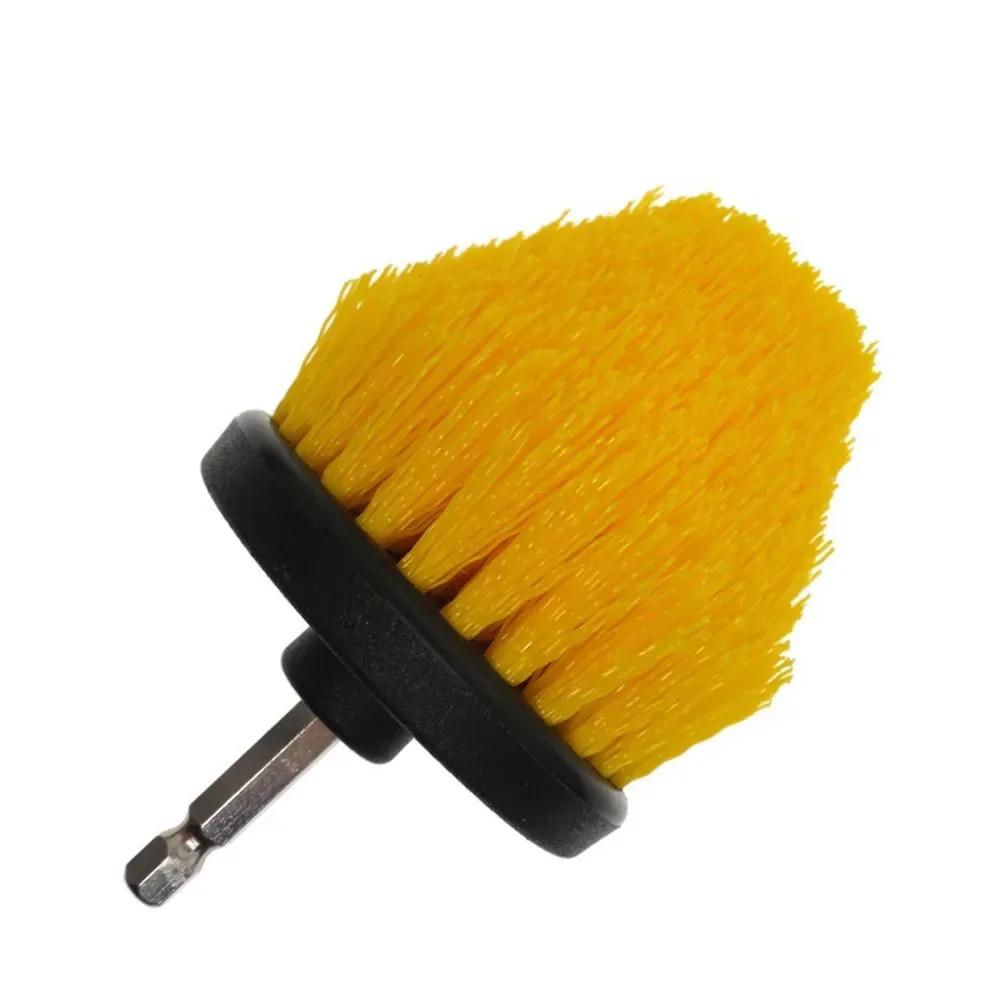 2.5 Inch Electric Cleaning Brush Wheel Brush Car Washing Connecting Rod Conical Detail Cleaning Tool For Furniture Kitchen