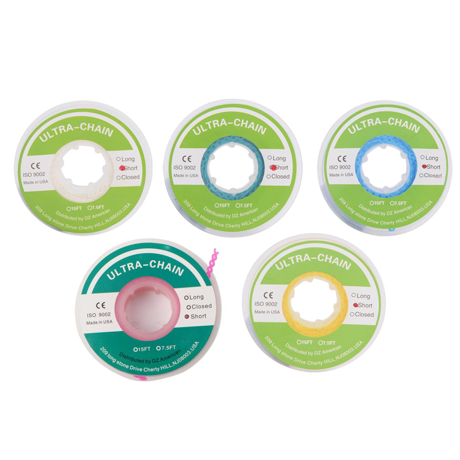 

Ортодонтическая эластичная цепочка с резиновой лентой, аксессуары для стоматологических инструментов