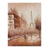 Nordic Vintage Oil Painting Eiffel Tower Black and White Landscape Painting Canvas Print Wall Art Picture for Living Room Decor