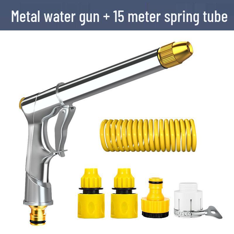 High-Pressure Car Wash Water Gun with Soft Hose and Spray Nozzle