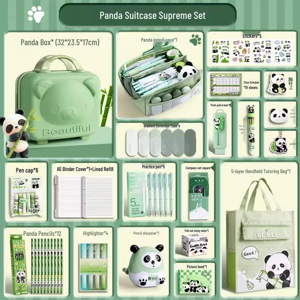 Panda Stationery Set: Creative Birthday Gift for Primary School Boys