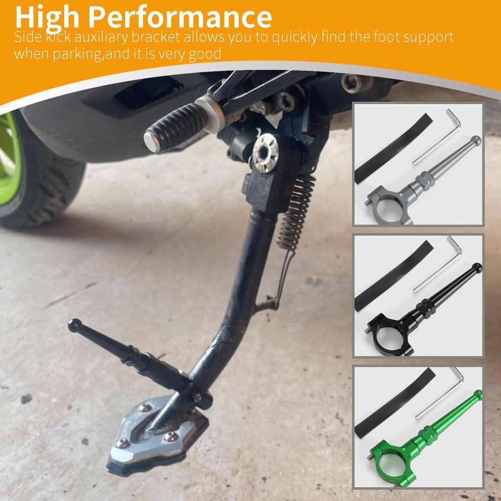 SHINKXMT Motorcycle Sidekick Assist Bracket Kickstand Diameter 19mm-23mm Universal Side Stand Extension Auxiliary Tool