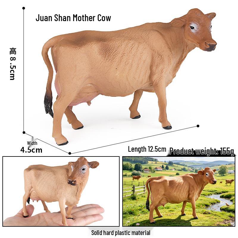 Realistic Farm Animal Model Set: Dairy Cow, Simmental Bull, Yellow Cattle, Fighting Bull, Water Buffalo, Yak