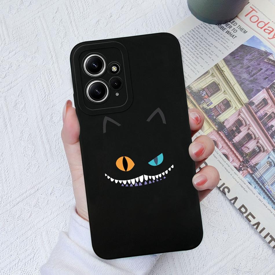 Case For Xiaomi Redmi Note 12 12S 4G 5G Patterned Full Protection Soft Liquid Silicone Cartoon Cover For Redmi Note 12 S Funda