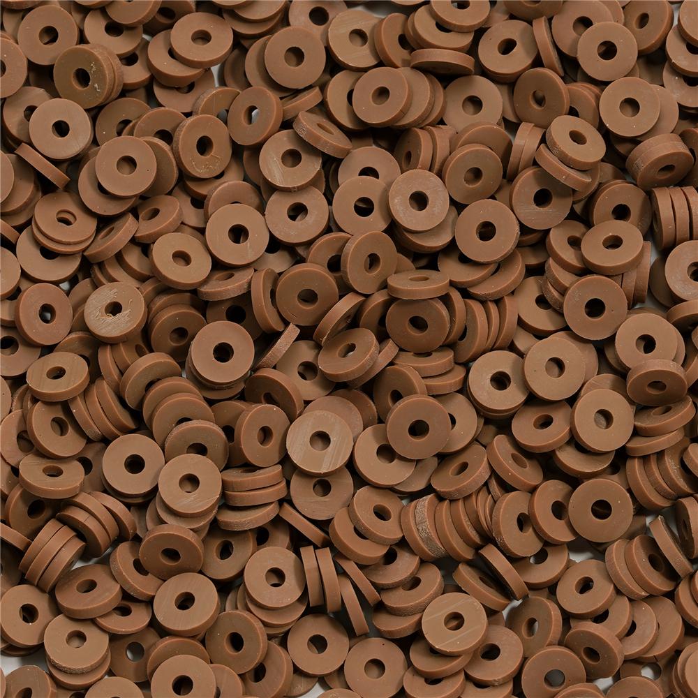 350pcs 6mm Flat Round Polymer Clay Beads Loose Spacer Beads for Jewelry Making DIY Needlework Bracelet Necklace Accessories