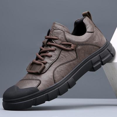 Podzimní nová pánská obuv kožená prodyšná všestranná trendy sportovní ležérní kožená obuv pánská outdoorová turistická obuv