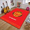 "RCD Mallorca Logo On Red Background" Patterned Carpet, Non Slip Mat Suitable for Living Room and Bedroom Sofas