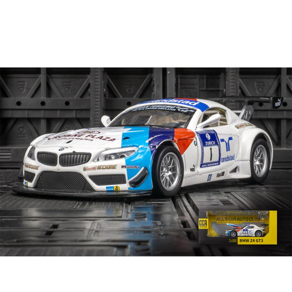 

Масштаб 1/32, металлические литые автомобили, игрушки для Z4-GT3, имитация сплава, звук и яркая гоночная модель с откатом, коллекция детских подарков, великолепный рождественский подарок 1/32-Size:14.5*6.5*3.5cm белый