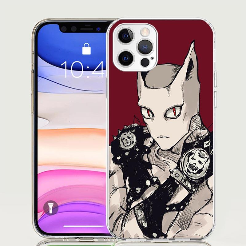 

JoJo Kira Yoshikage Killer Queen Phone Case for Apple iPhone 17 Air 16 15 Plus 14 + 13 Mini 12 11 Pro Max 7 8 SE 16Max Soft Shel iPhone 13 Mini