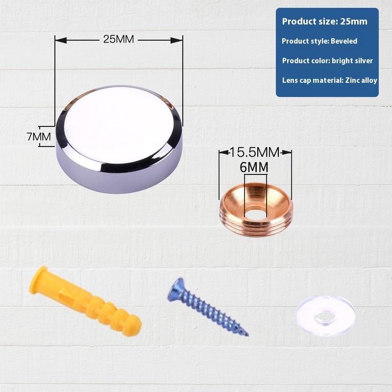 4PCS Nails Decorative Cover Advertisement Fixing Screw Glass Fastener Stainless Steel Advertising Screws Mirror Hardware