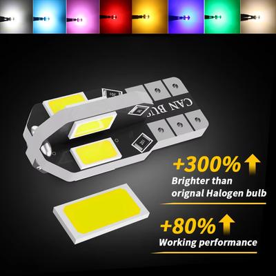 T10 W5W LED Canbus Kein Fehler Auto Innenraum Seitenlicht 5W5 12V 5W Auto Kennzeichenleuchte Glühbirne Deckenlicht Leselicht Weiß Blau Rot Bernstein