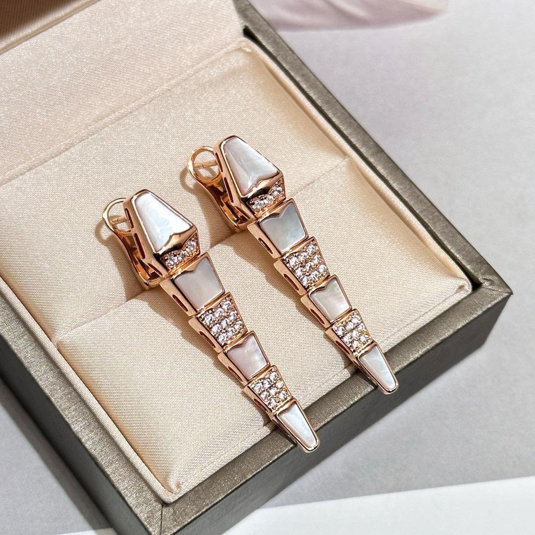 

New Hot Brand Vintage Earrings for Women Luxury Jewelry Full Diamond Designer Eardrop Pure 925 Sliver Lady Party Clip Earrings ярко-розовый