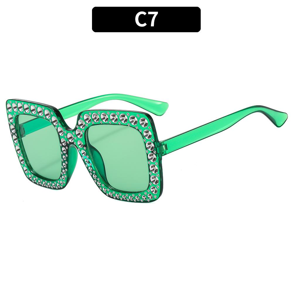fashion classic gypsy big frame sunglasses personalized versatile street shot diamond-encrusted sunglasses popular women's glasses