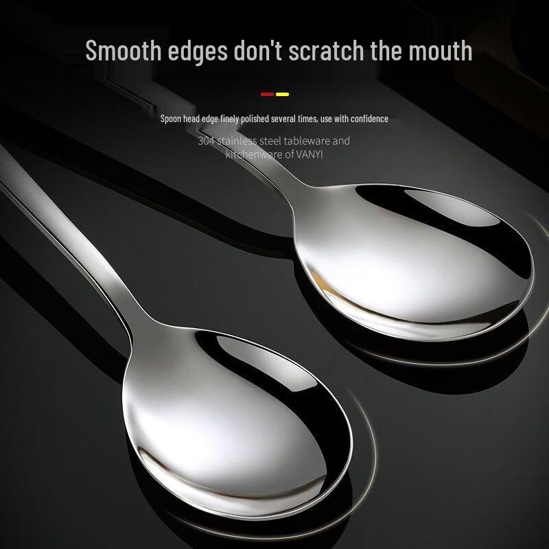 ZISIZ Korean Style 316 Stainless Steel Soup Spoon Set