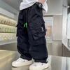 Boys Work Trousers Autumn Models Handsome Trousers Children's Pockets Casual Trousers Middle and Large Children Loose Trousers